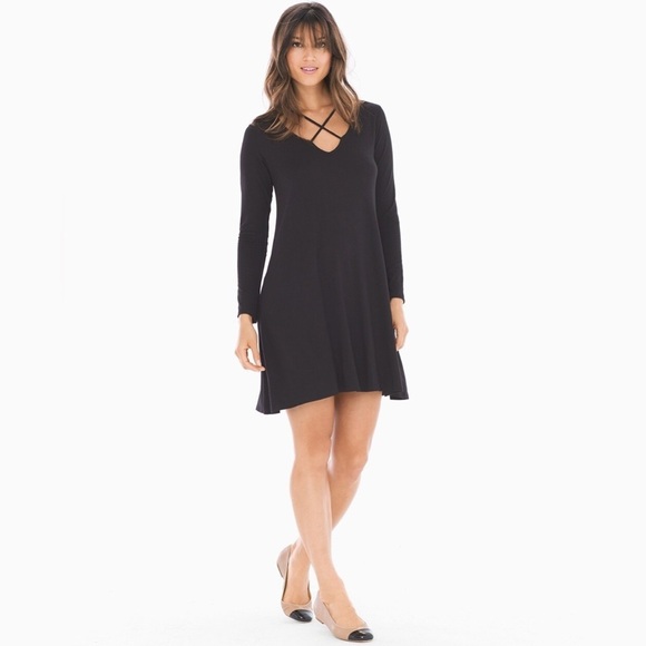 Black Lace Up Ruffle Bell Sleeve Mini​ Dress - Picture 3 of 7